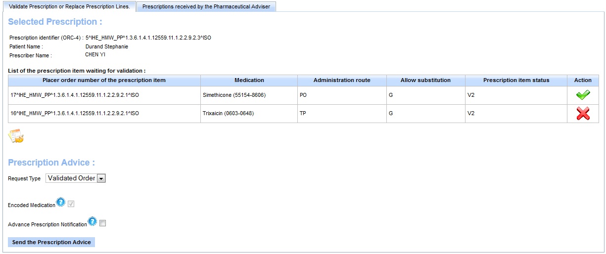 validation order